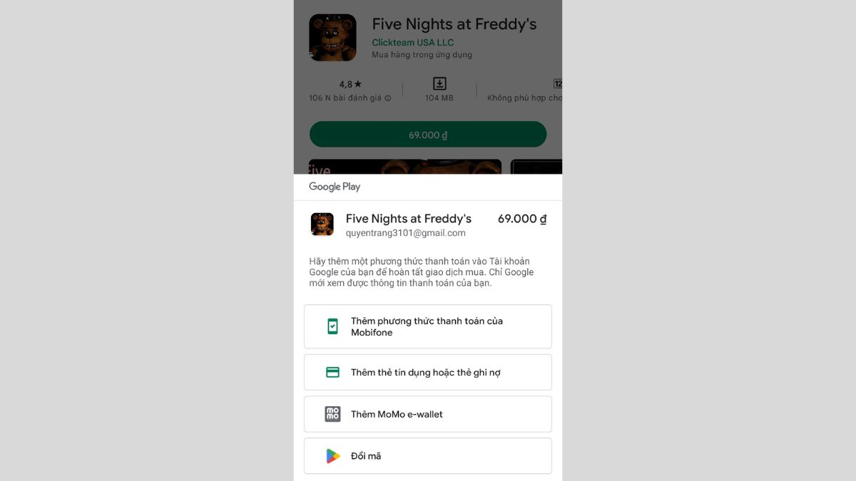 Cách tải Five Nights at Freddy
