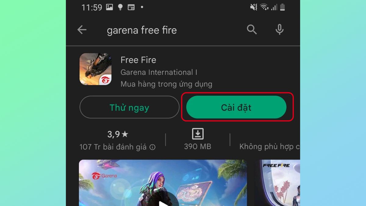 Cách tải game Garena Free Fire trên Android bước 2