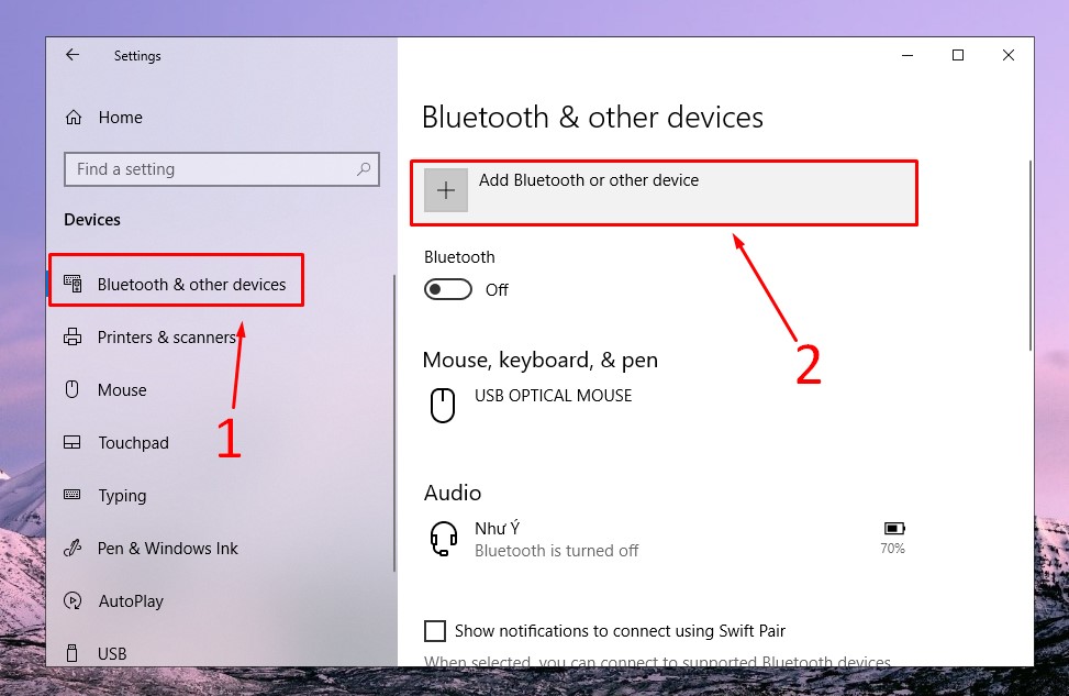 Cách kết nối tai nghe Airpods với laptop Windows 10 3