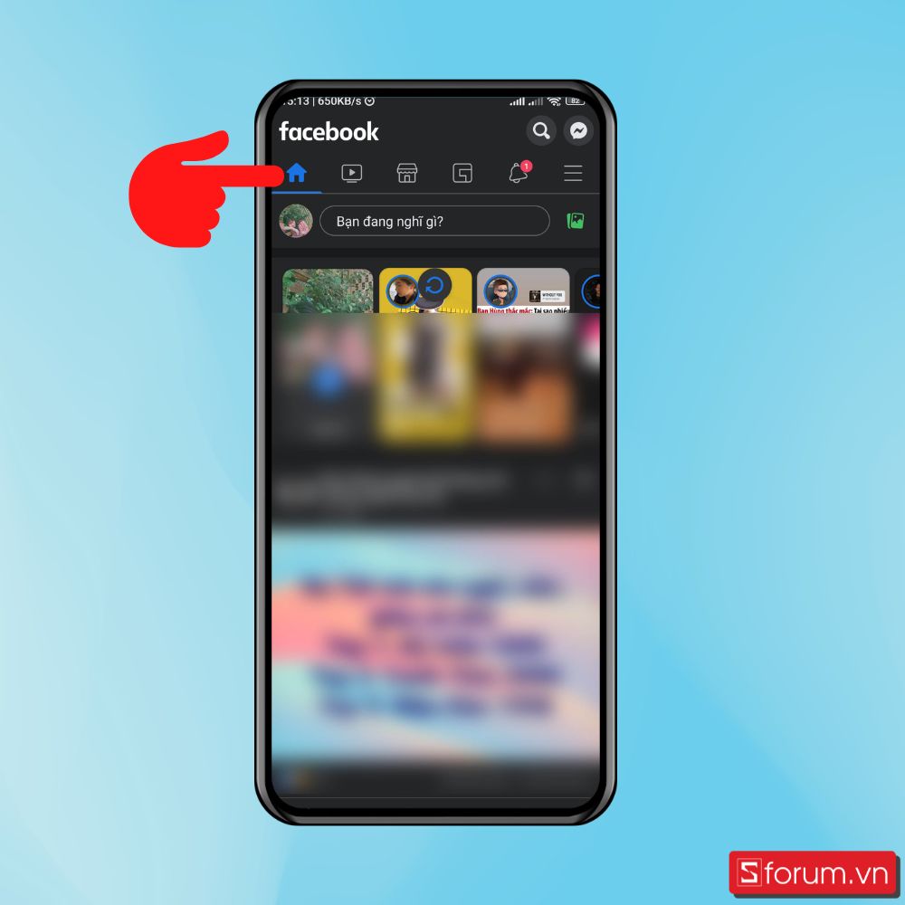 Làm mới bảng tin Facebook