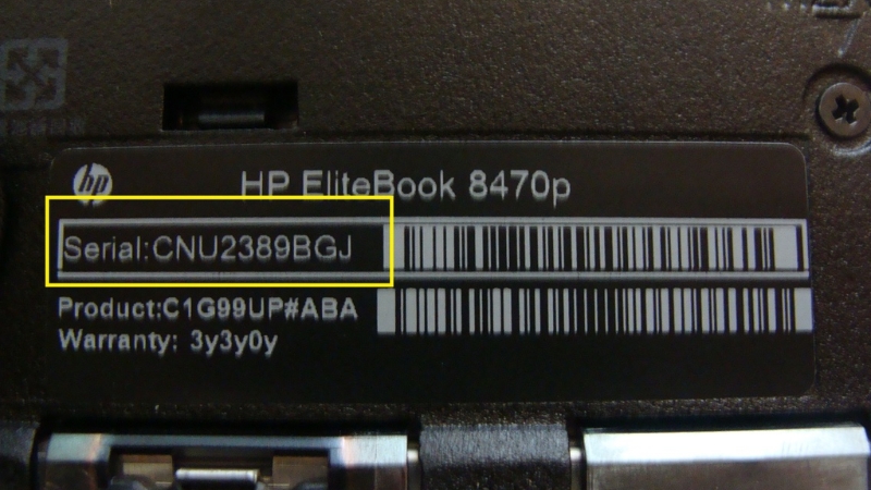 Kiểm tra đời máy laptop trên vỏ máy
