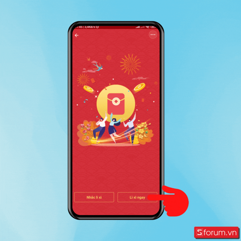 Lì xì cho một người trên ZaloPay - Bước 2