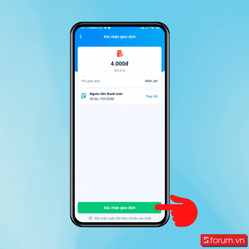 Lì xì cho nhóm người trên ZaloPay - Bước 3