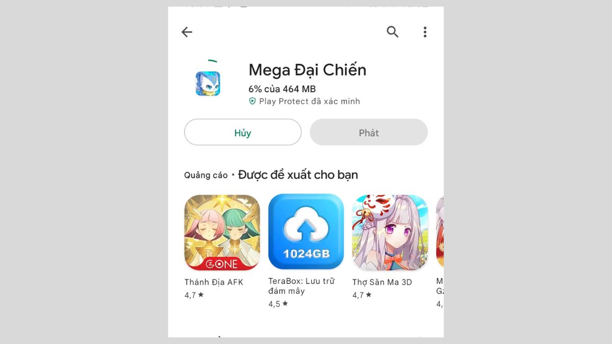 Hướng dẫn cách tải game Mega đại chiến trên Android bước 4