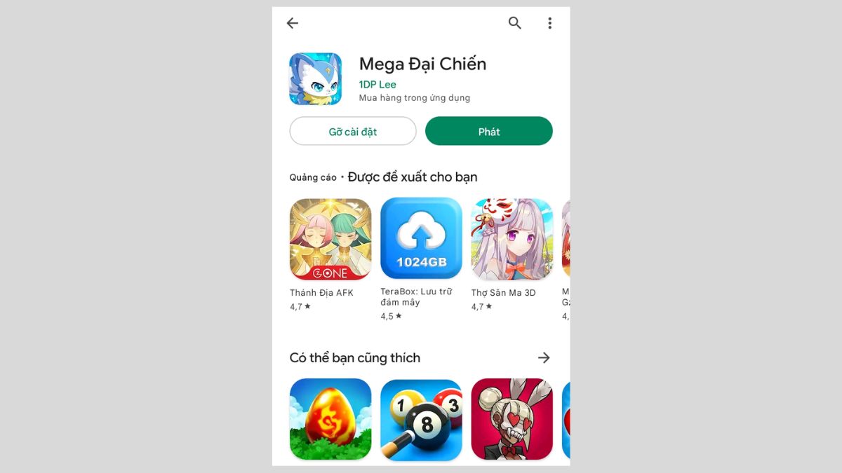 Hướng dẫn cách tải game Mega đại chiến trên Android bước 5