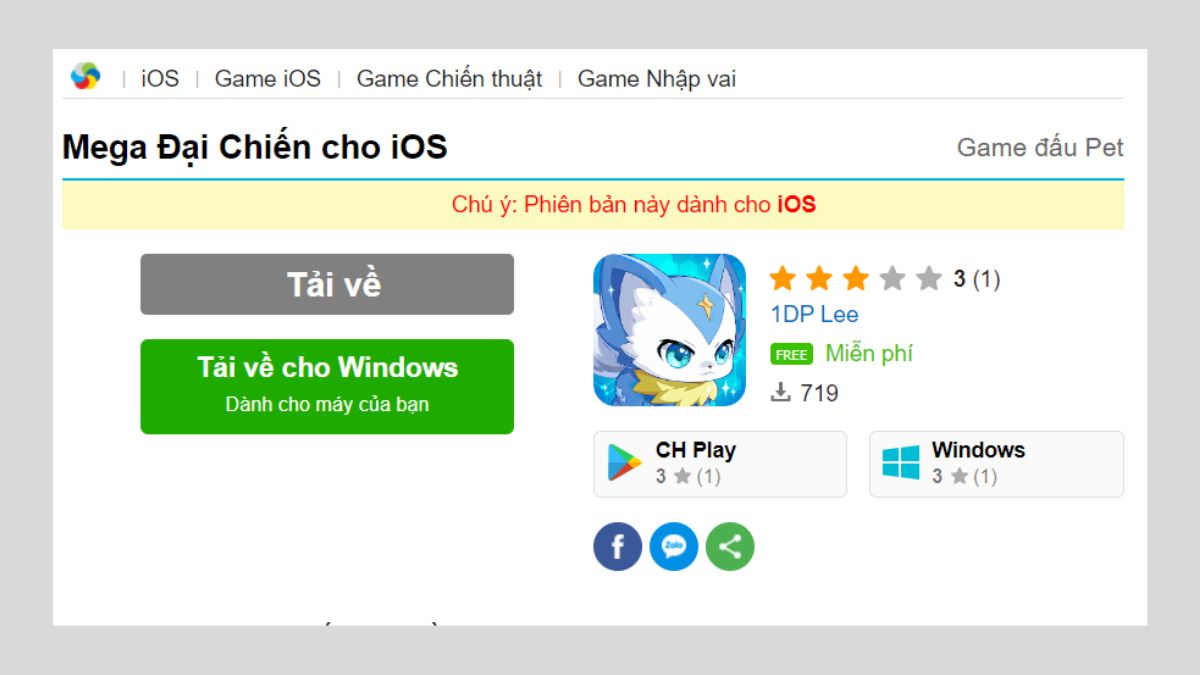 Hướng dẫn cách tải game Mega đại chiến trên IOS