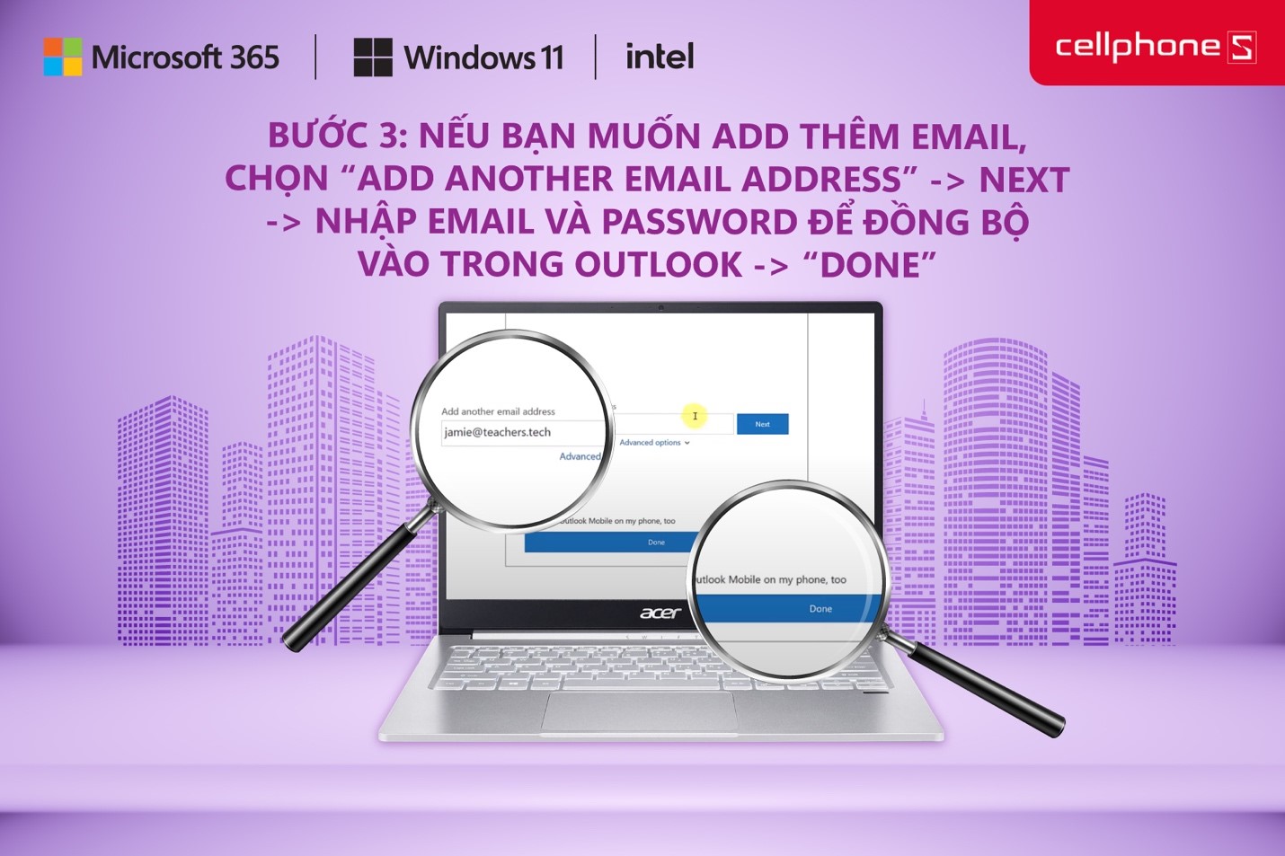 Hướng dẫn đồng bộ nhiều email vào trong Outlook đơn giản 5