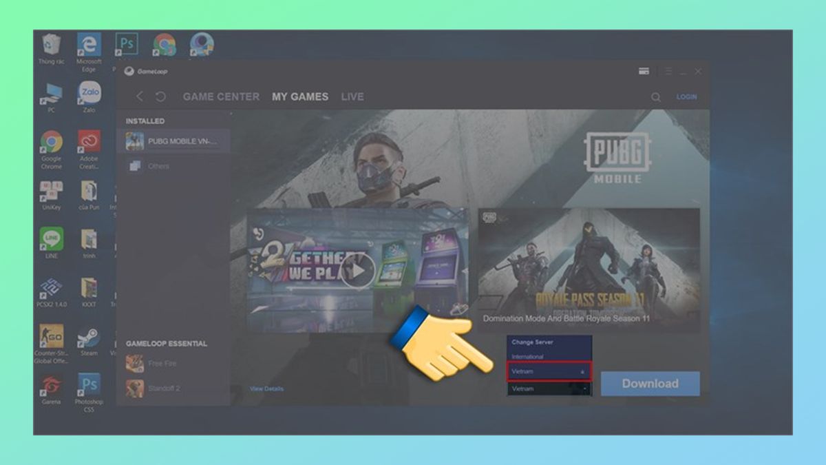 Tải PUBG Mobile PC giả lập trên GameLoop bước 4