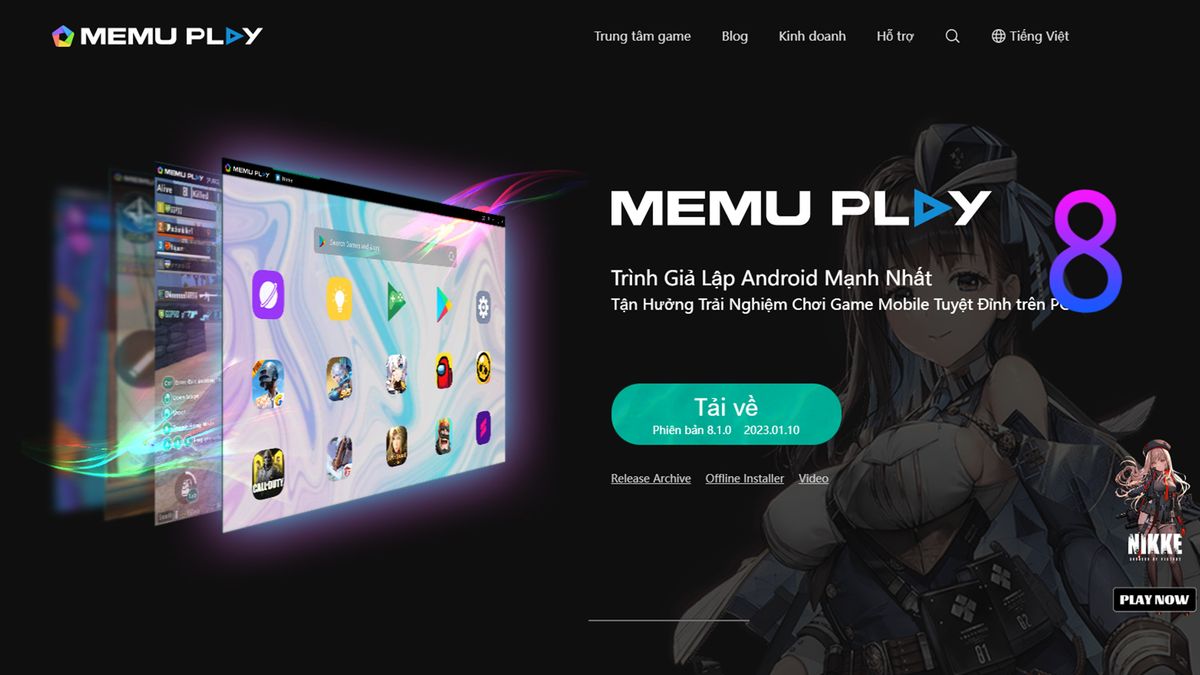 Tải PUBG Mobile PC giả lập trên Menu Play bước 1