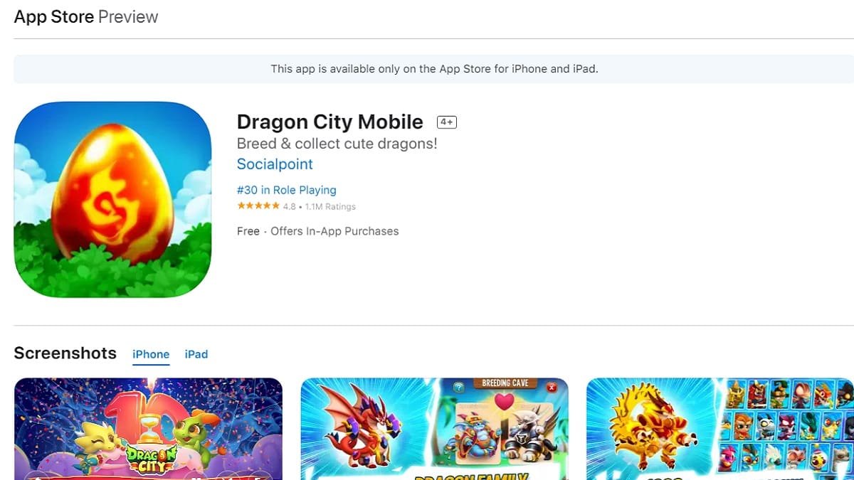 Cách tải Dragon City trên iOS