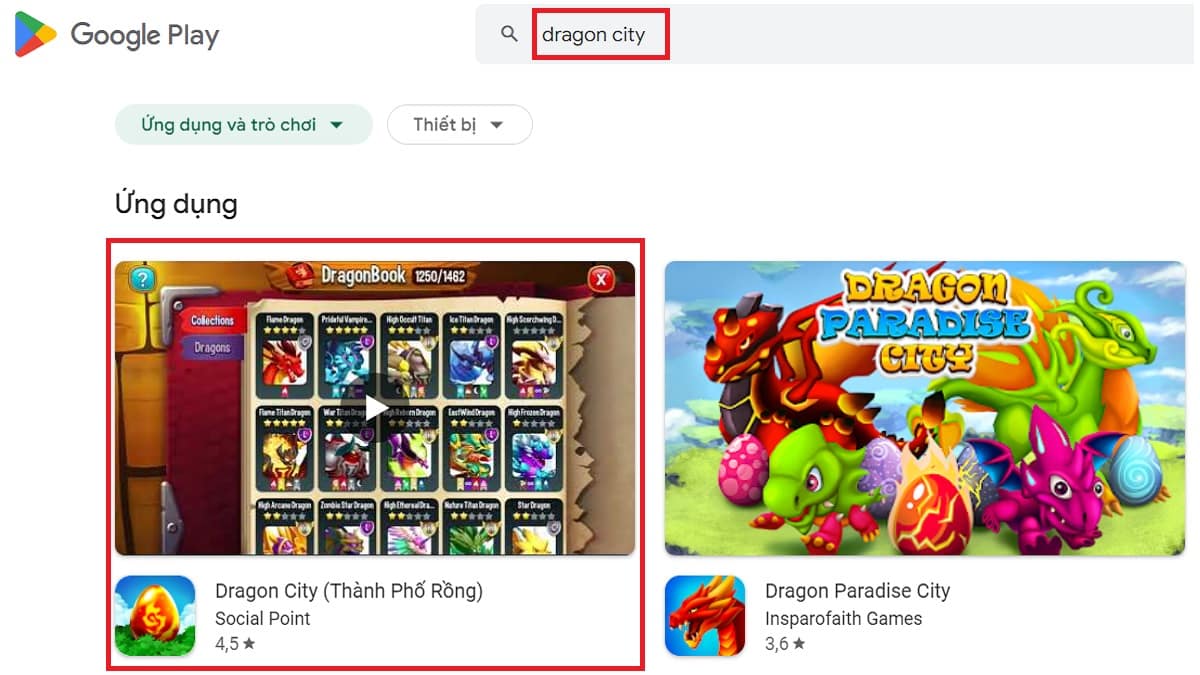 Cách tải Dragon City APK trên Android bước 1