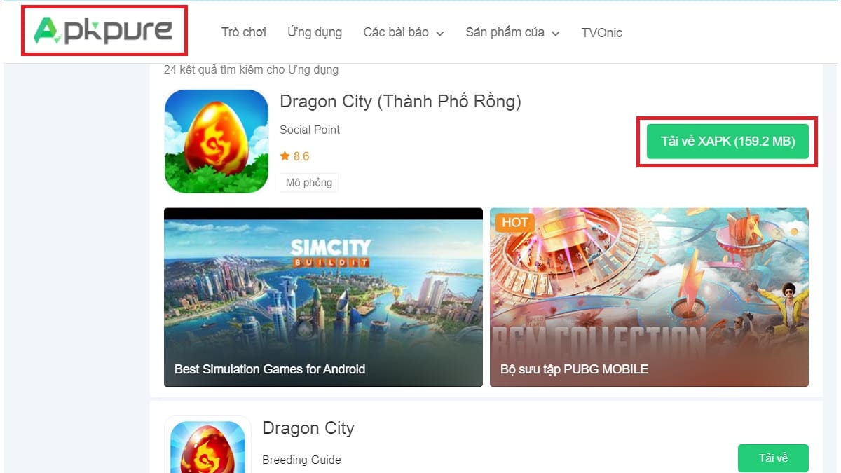 Cách tải Dragon City APK trên Android bước 2