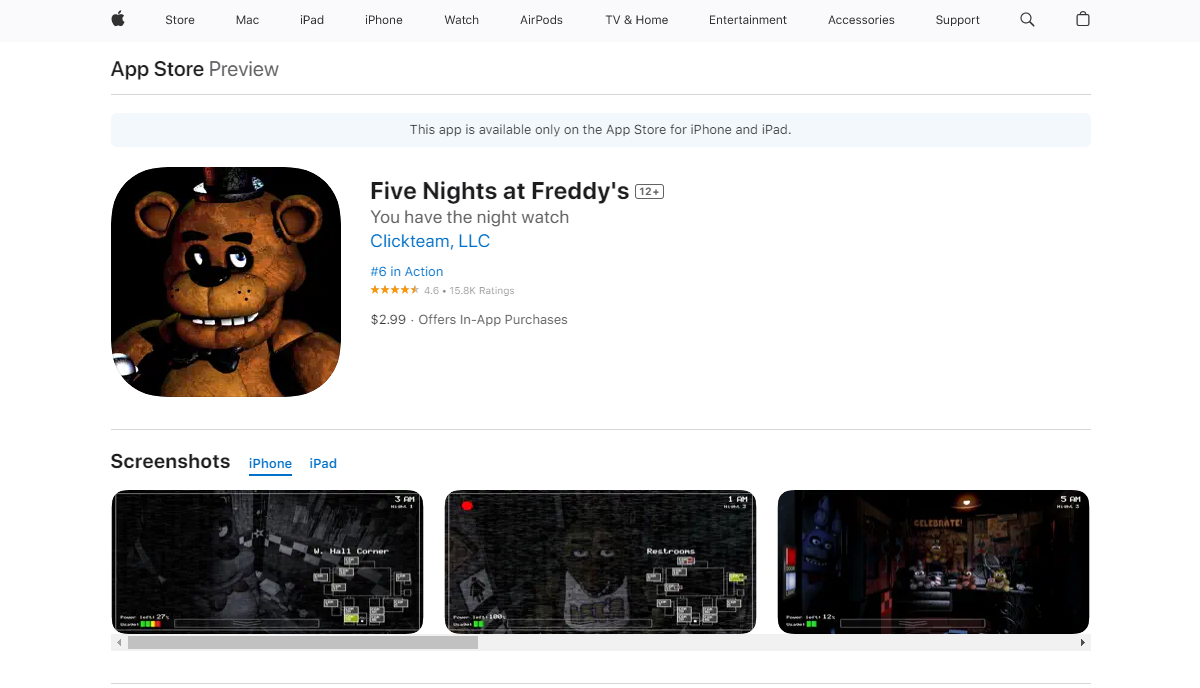 Cách tải Five Nights at Freddy