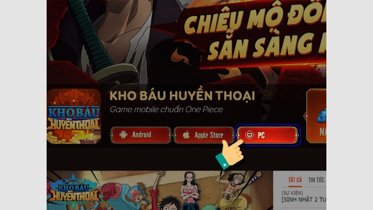 Cách tải Kho Báu Truyền Thuyết trên PC miễn phí bước 1