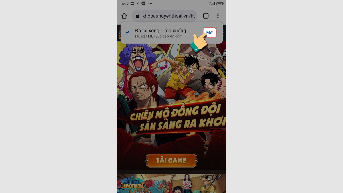 Cách tải Kho Báu Truyền Thuyết APK trên Android bước 3