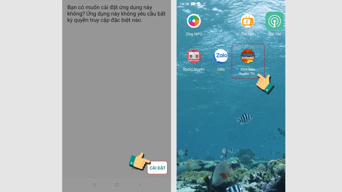Cách tải Kho Báu Truyền Thuyết APK trên Android bước 6