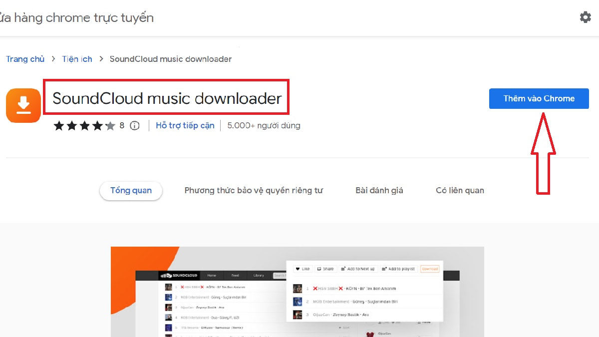 Tải nhạc soundcloud bằng Cốc Cốc bước 1