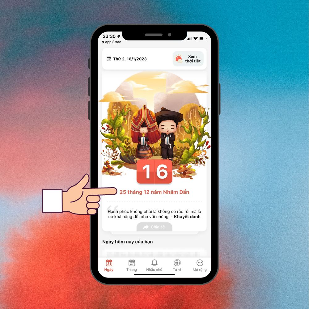 Cài đặt ứng dụng xem lịch âm ở trên iPhone 2