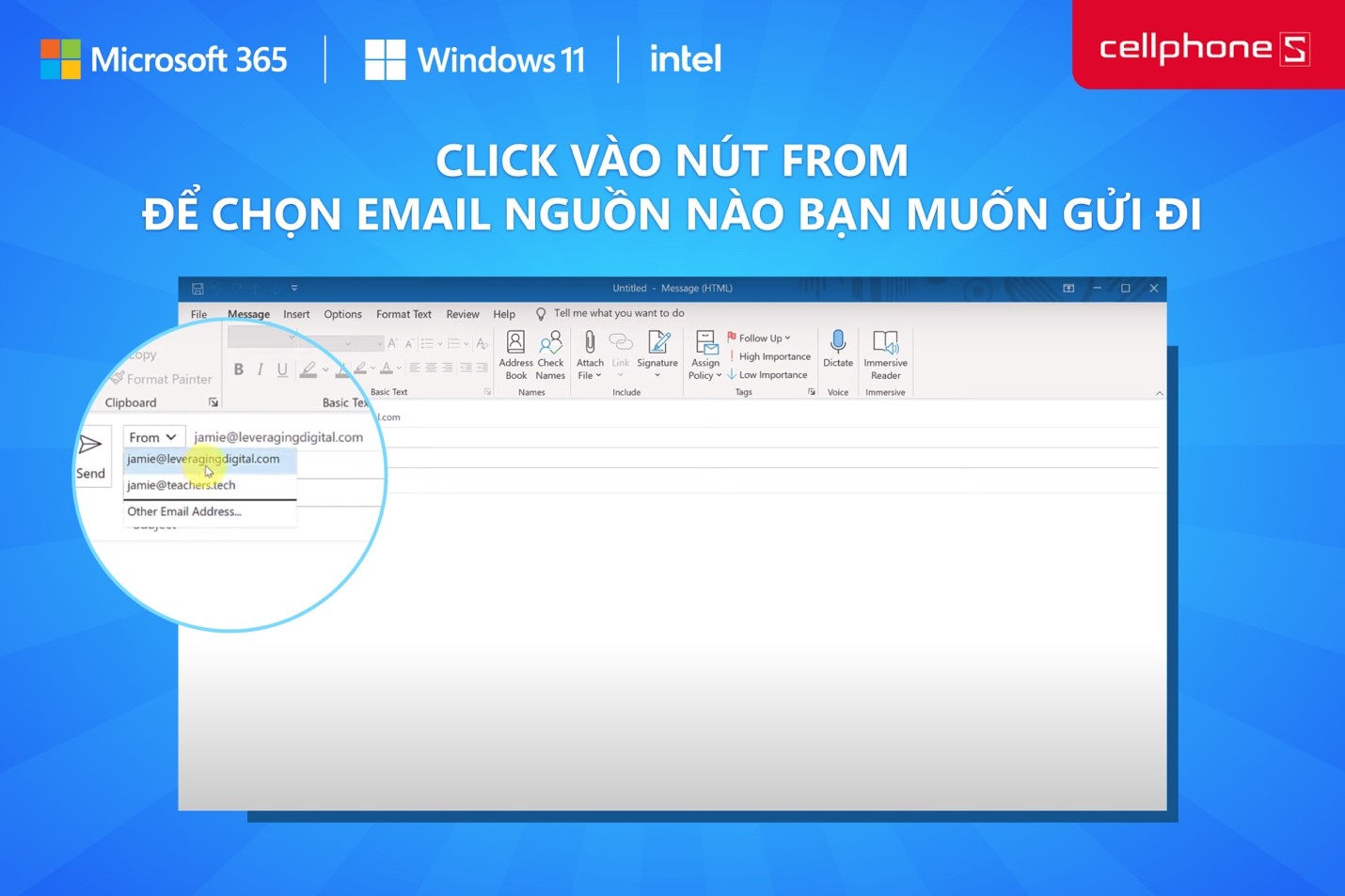 Các bước để tạo email trên Outlook 2