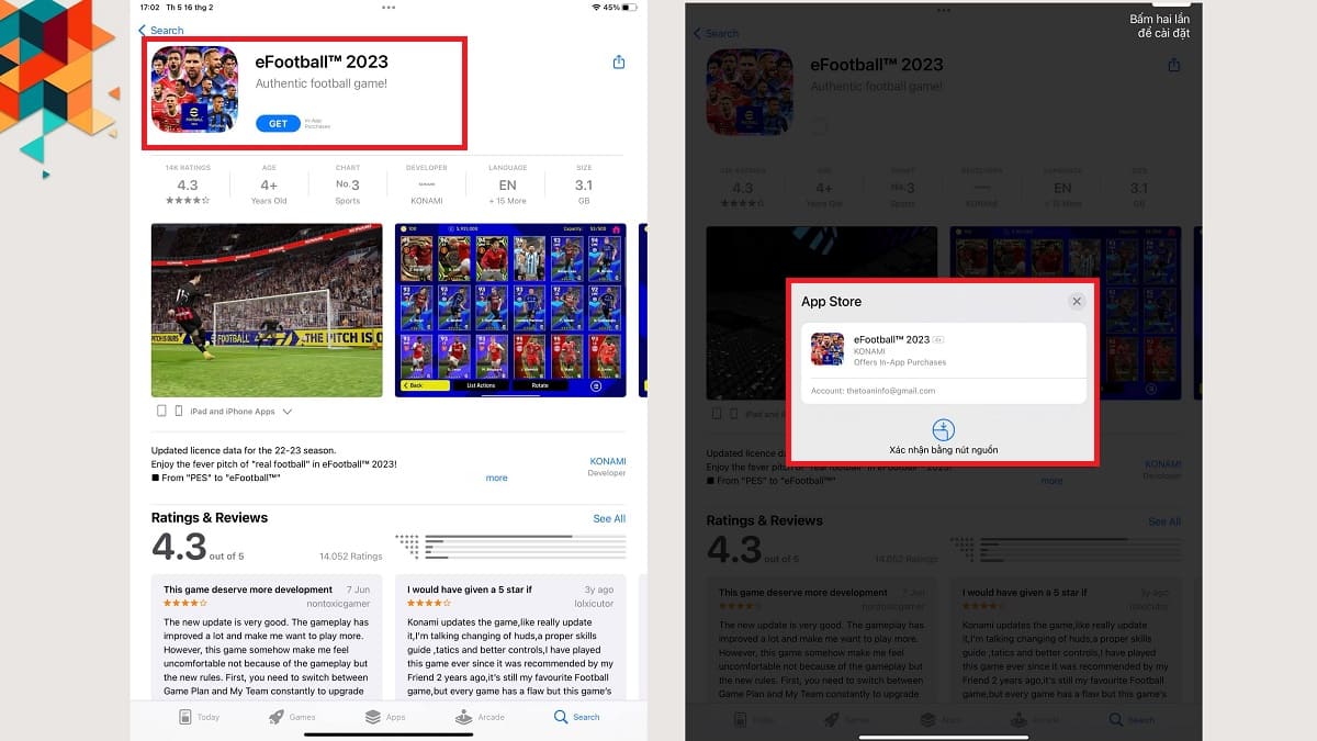 cách tải efootball 2023 IOS