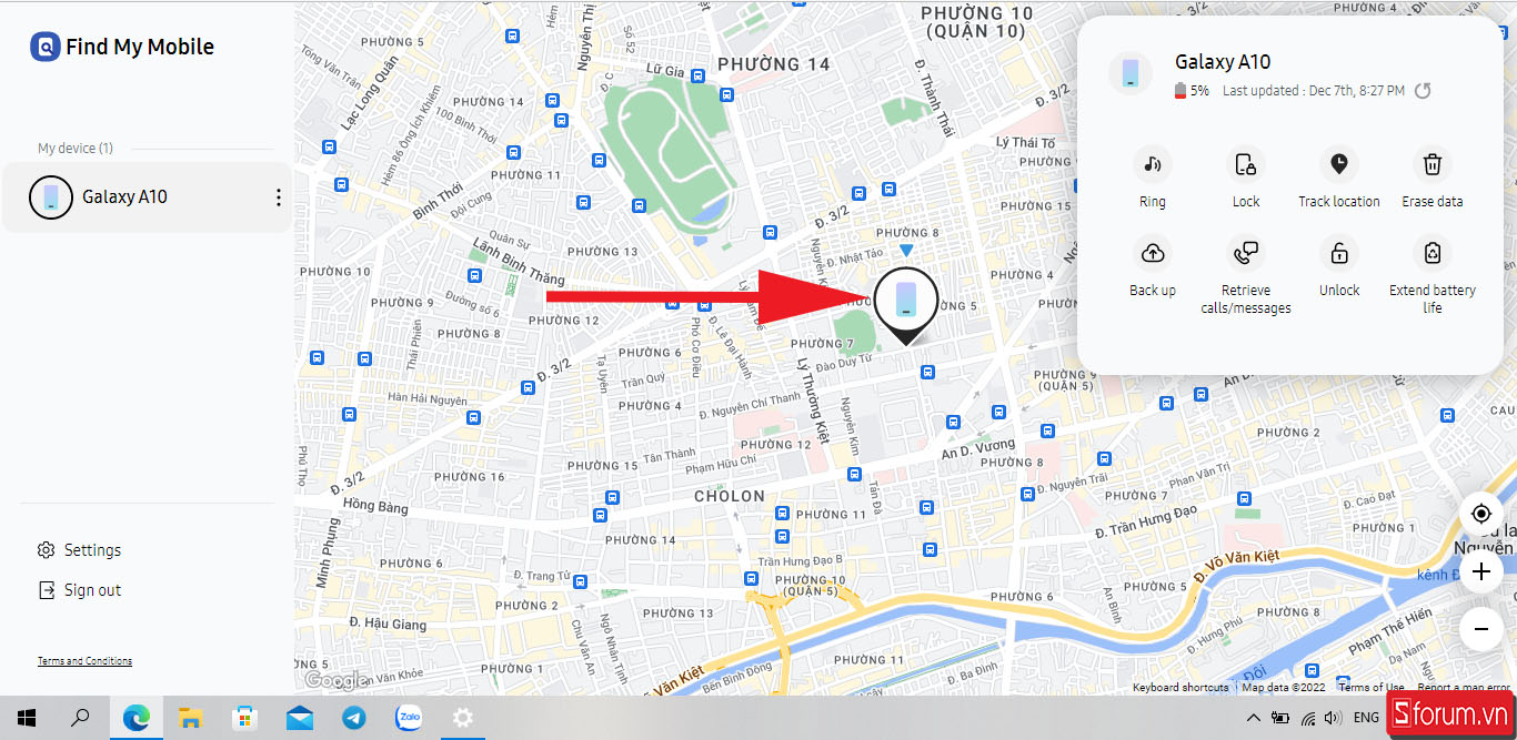 Cách tìm điện thoại Samsung bị mất chỉ trong một nốt nhạc bước 3
