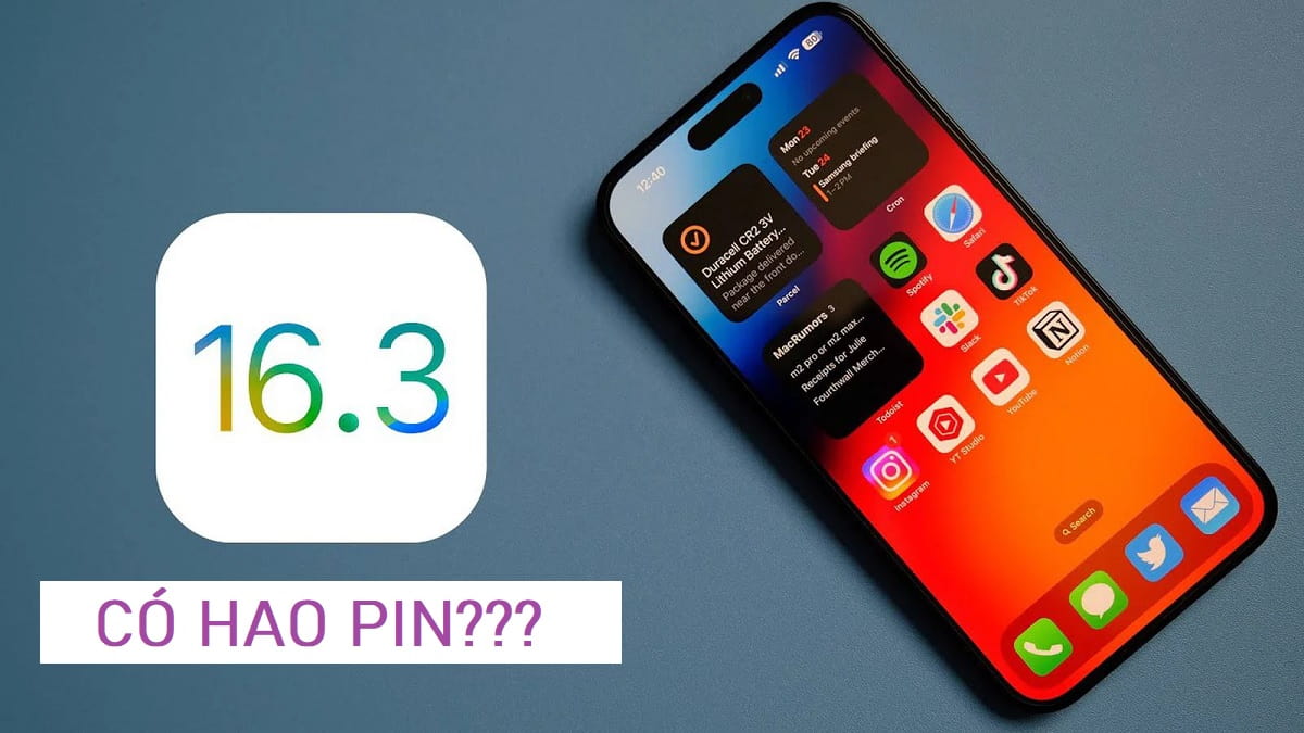 iOS 16.3 có hao pin không khi cập nhật cho iPhone?