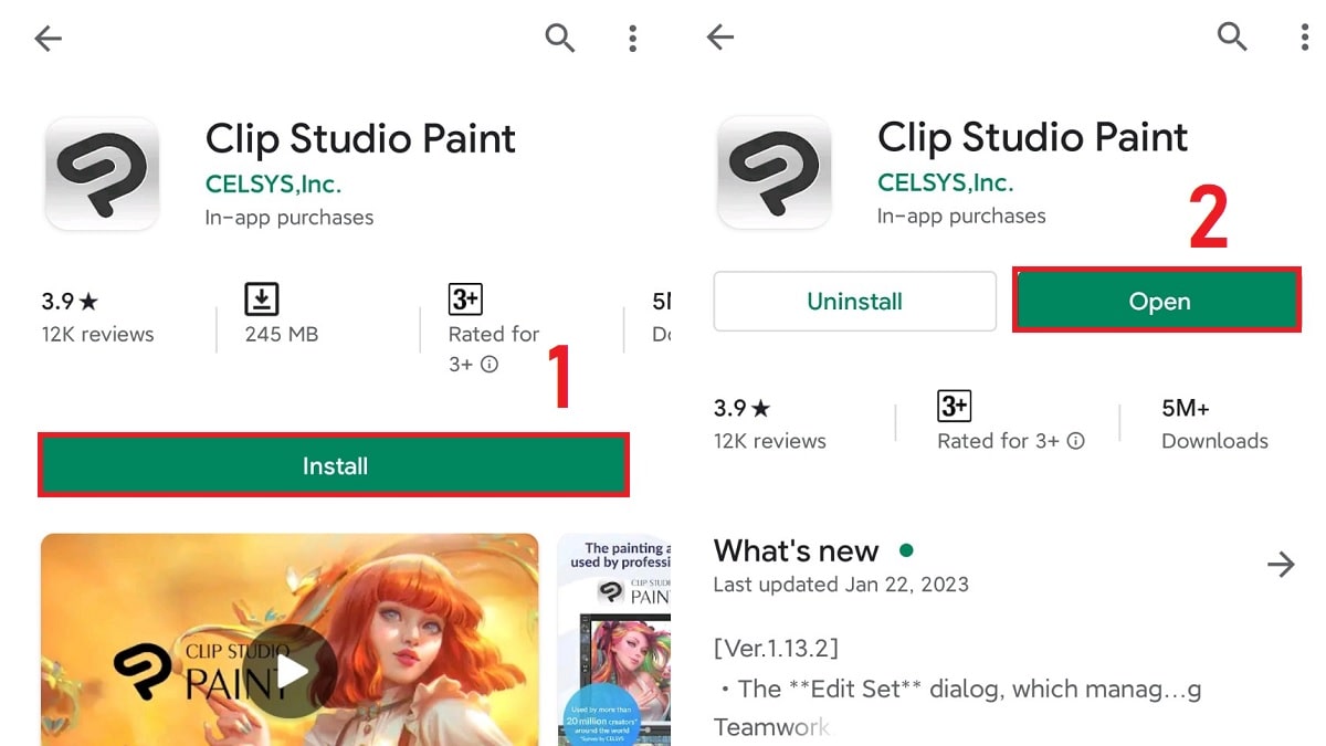 Tải clip studio paint trên Android