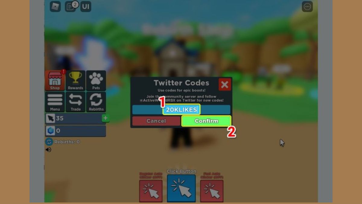 Hướng dẫn cách nhập code Clicker Simulator 2023 mới nhất chi tiết bước 3