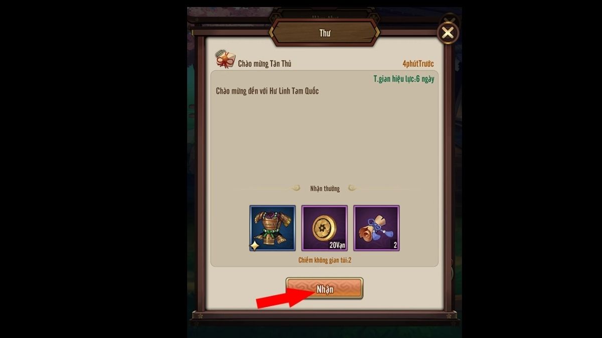 Cách nhập code Hư Linh Tam Quốc 2023 mới nhất bước 6