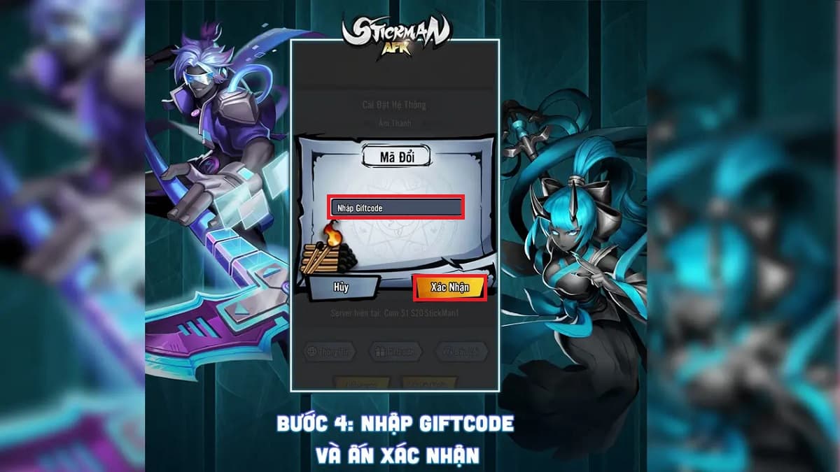 Cách nhập Code Stickman Afk đơn giản bước 6