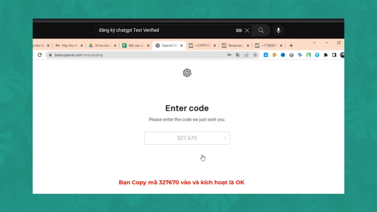 Cách đăng ký tạo tài khoản ChatGPT qua Text Verified bước 13