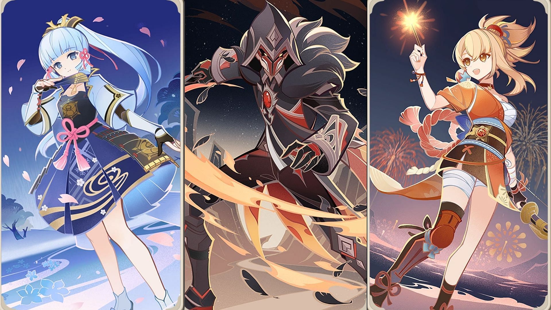 Kamisato Ayaka + Fatui: Người Xử Lý Nợ Hỏa + Yoimiya