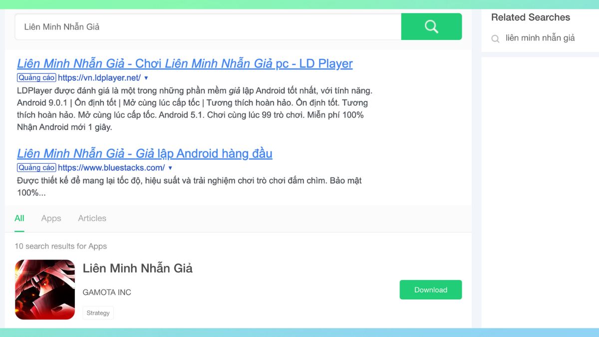 Cách tải game Liên Minh Nhẫn Giả APK trên Android bước 3