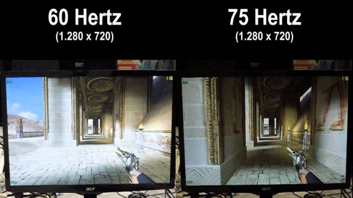 Sự khác biệt giữa màn hình 60Hz vs 75hz.
