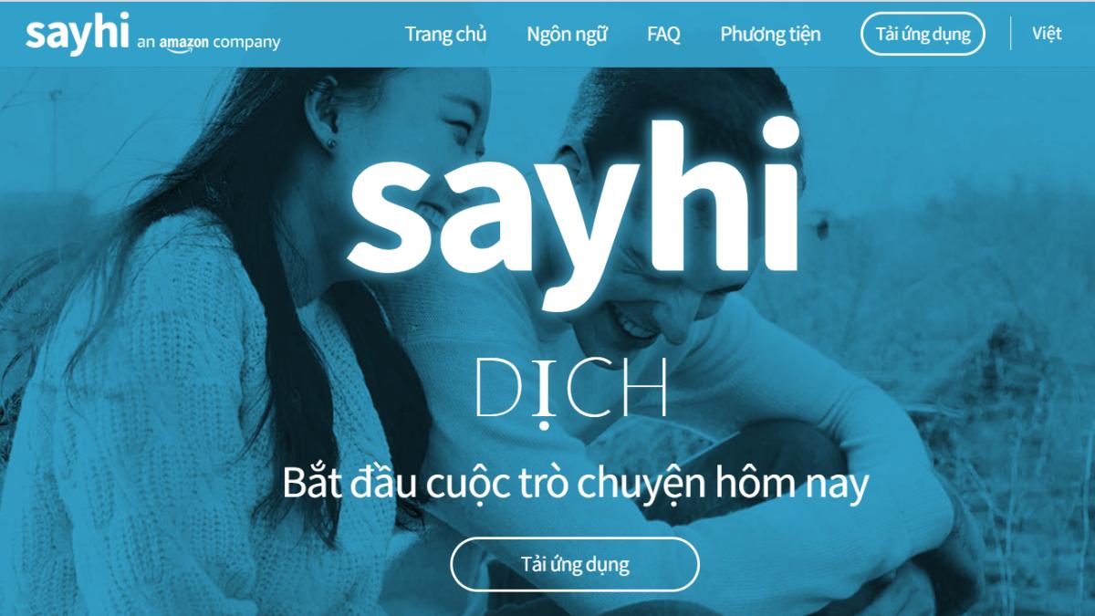 Phần mềm dịch tiếng Anh bằng giọng nói SayHi