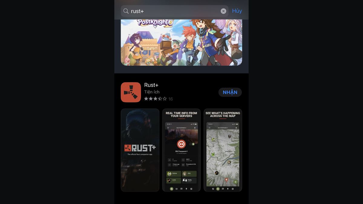 Cách tải Rust trên điện thoại iOS bước 2
