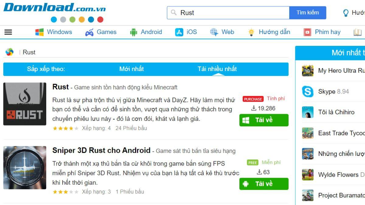 Cách tải Rust trên máy tính, PC bước 2