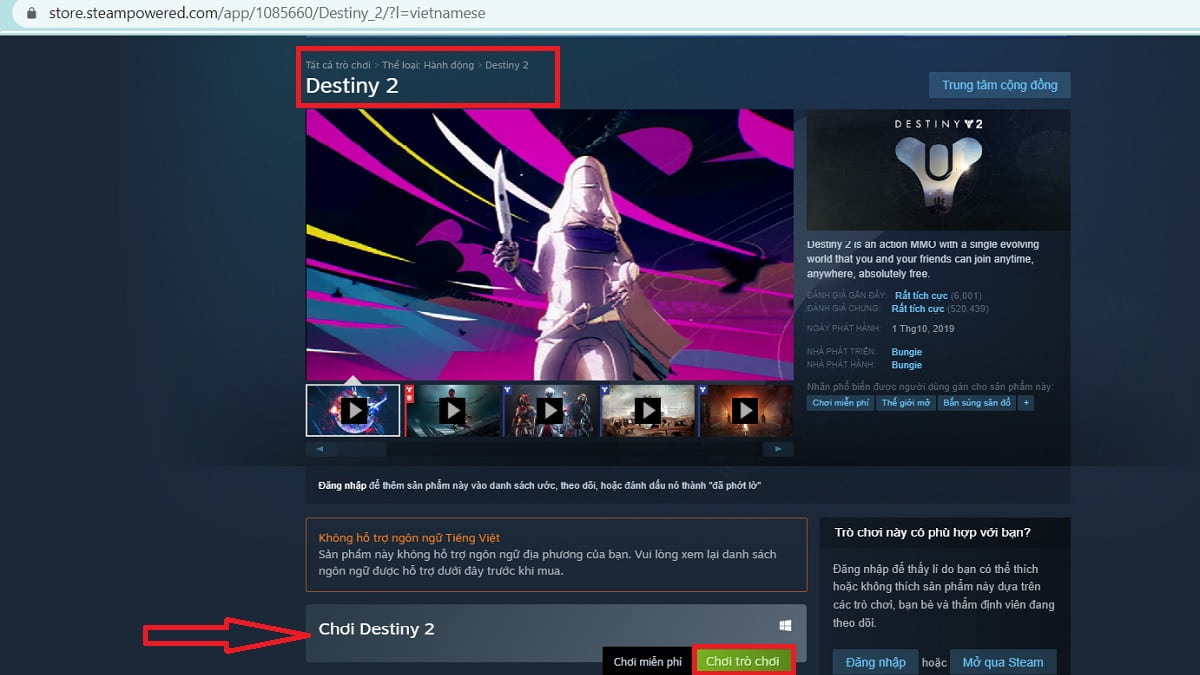 Tải Destiny 2 trên PC