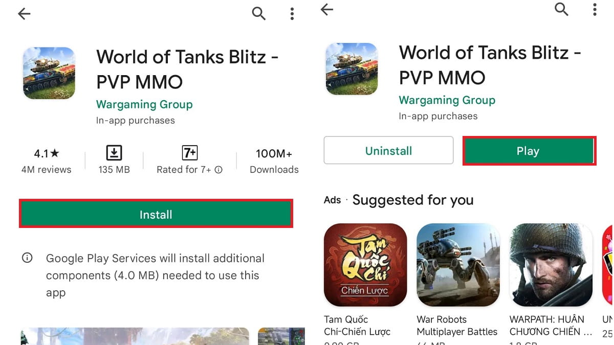 Tải World Of Tanks Blitz trên Android