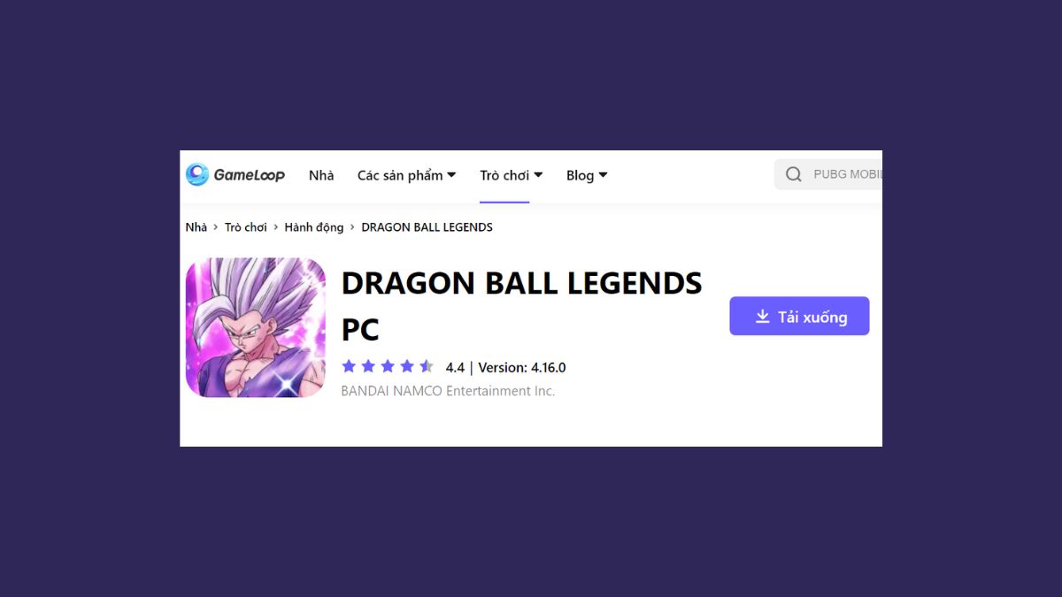 Cách tải Dragon Ball Legends trên PC bước 1