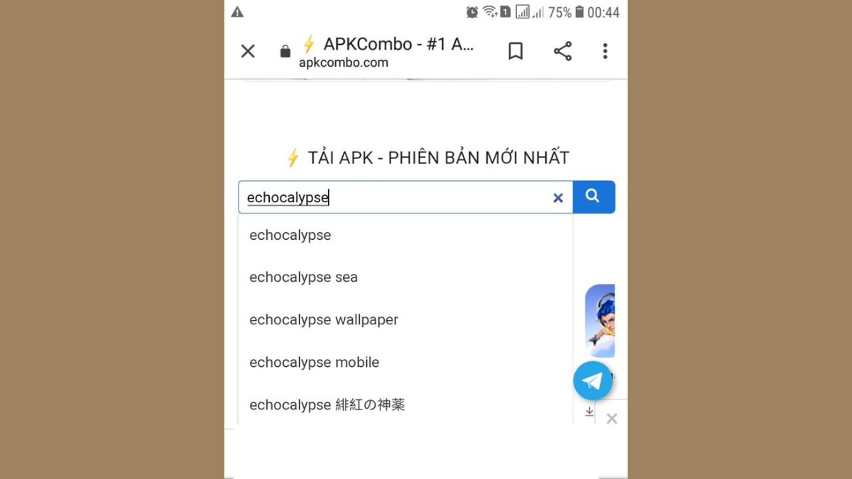 Hướng dẫn cách tải Echocalypse APK trên Android bước 2