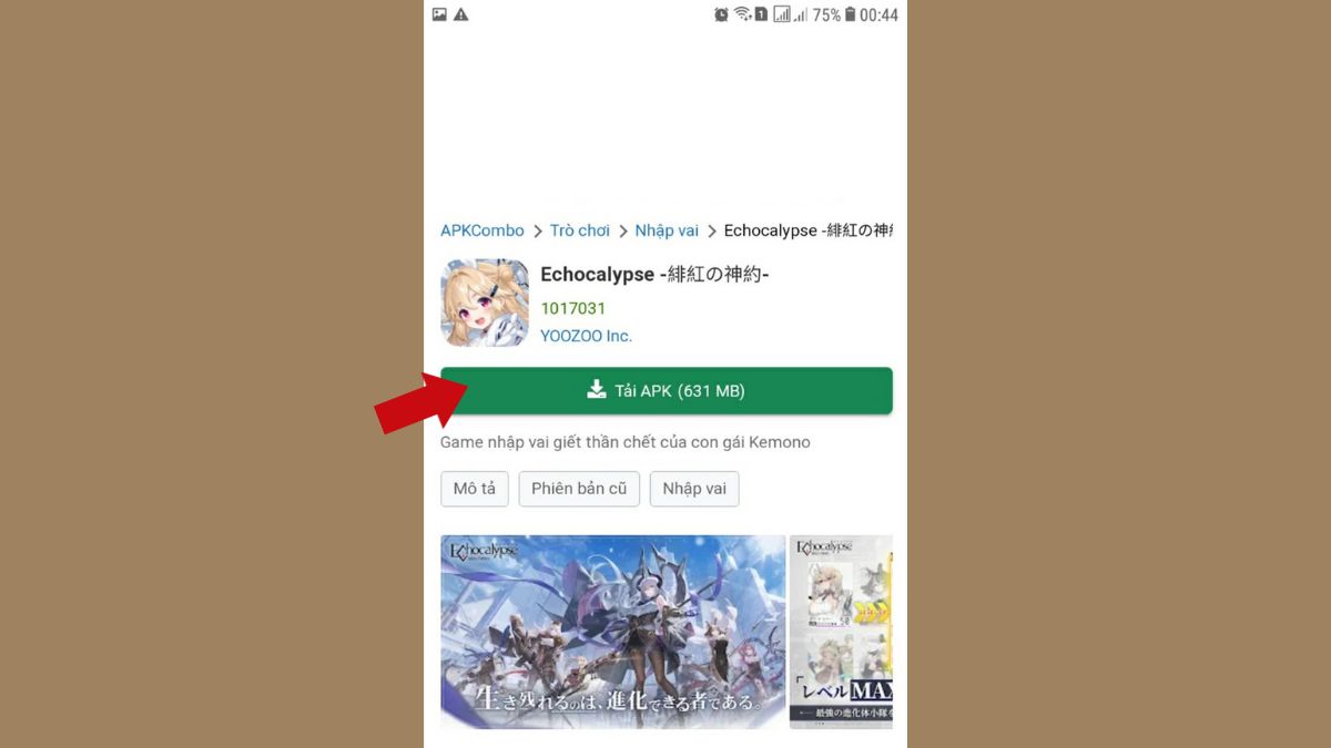 Hướng dẫn cách tải Echocalypse APK trên Android bước 3