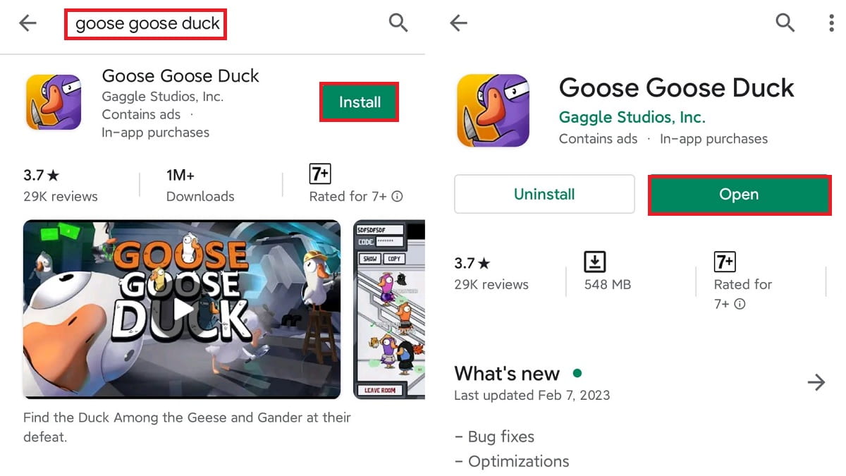 Tải game Garena goose goose duck trên Android