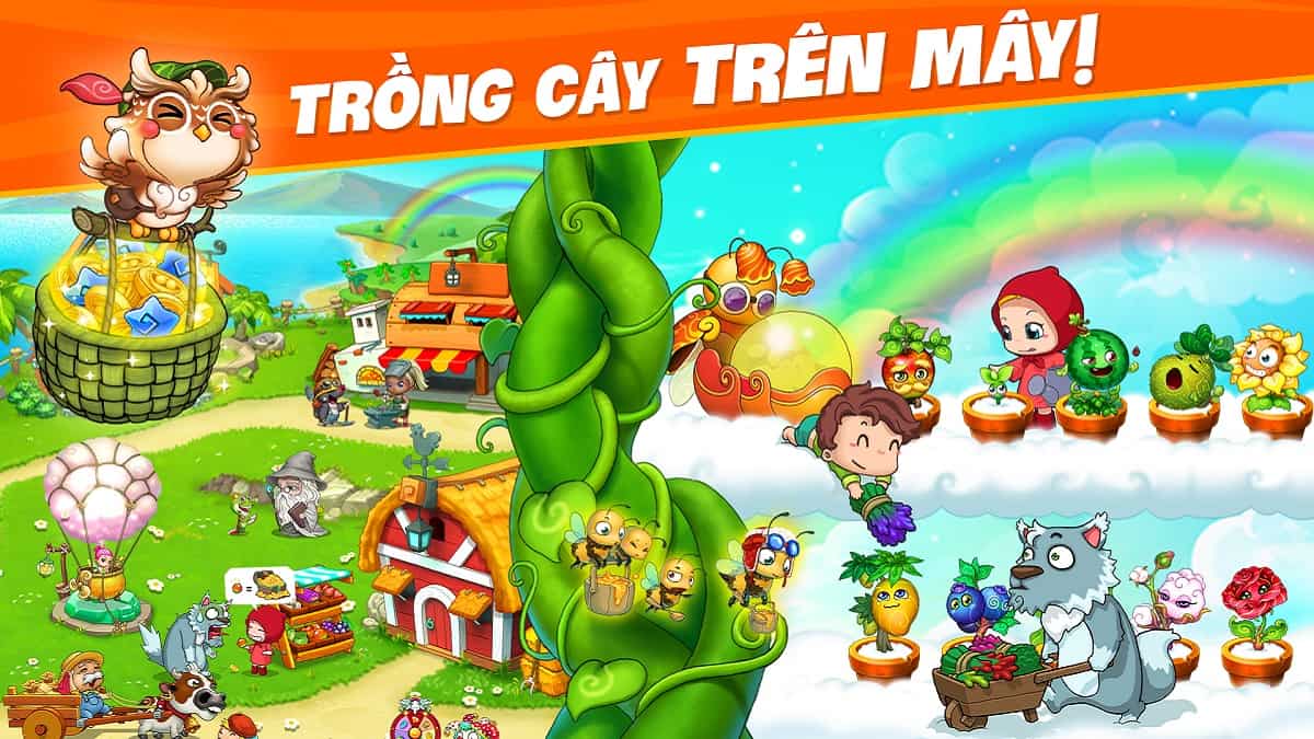 đặc điểm nổi bật của trò chơi Khu vườn trên mây