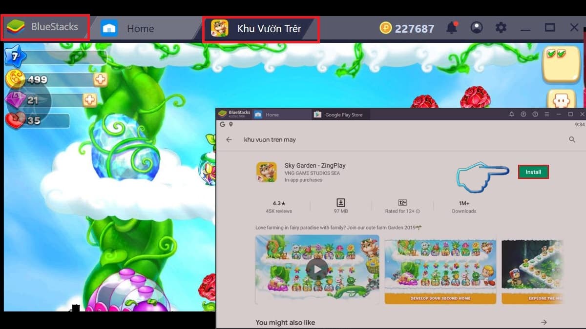 tải game Khu vườn trên mây ZingPlay
