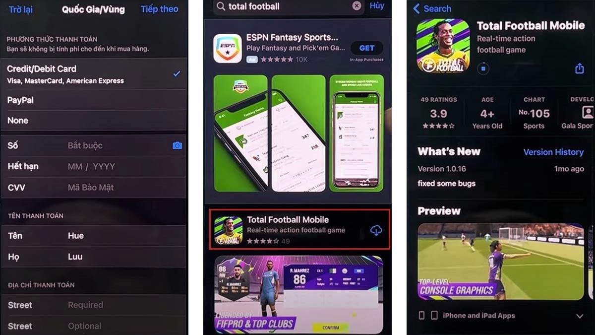 Hướng dẫn cách tải Total Football trên iOS bước 2