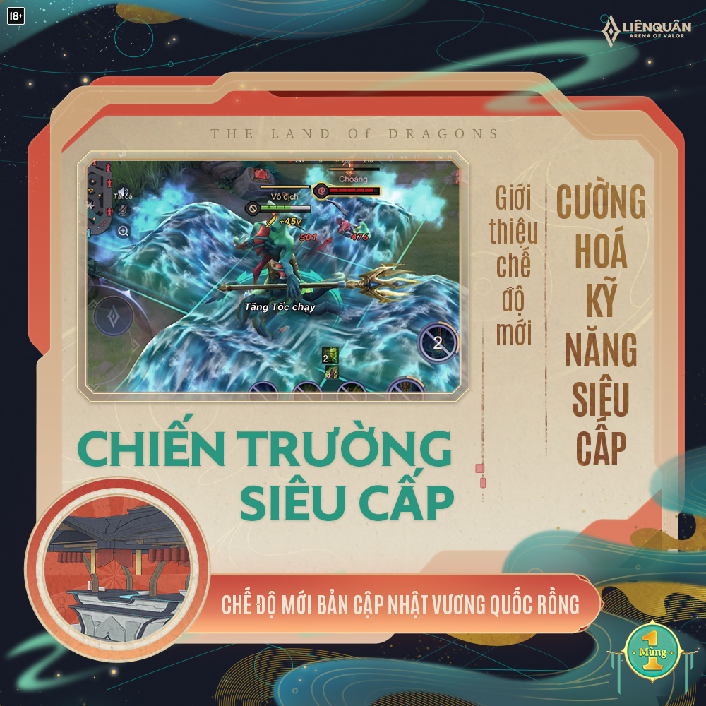 Chế độ chơi Chiến Trường Siêu Cấp 2.0 hứa hẹn sẽ mang nhiều thú vị cho game thủ Liên Quân Mobile
