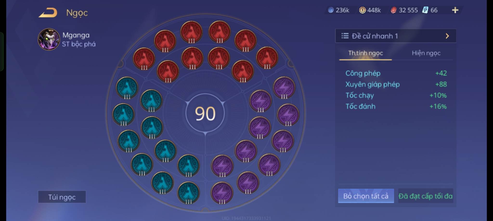 Bảng ngọc cho Mganga full damage phép