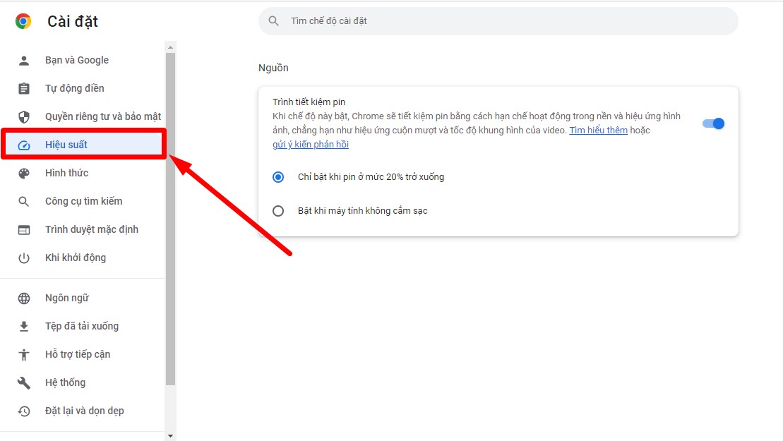 Cách bật hoặc tắt Trình tiết kiệm pin trên Chrome 3