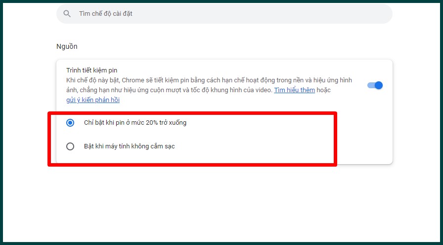 Cách bật hoặc tắt Trình tiết kiệm pin trên Chrome 4